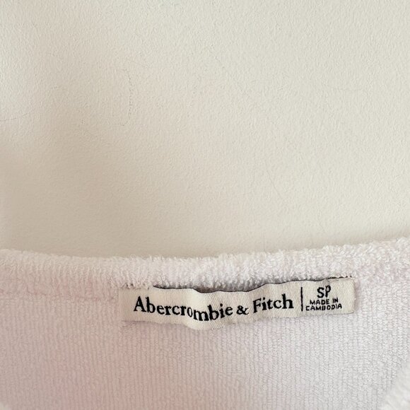 Abercrombie & Fitch Terry Cloth Dress White Size Small - Picture 6 of 7